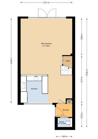 Floorplan - Paulus Potterstraat 40, 3751 VB Bunschoten-Spakenburg